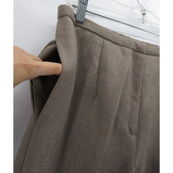 VINTAGE Pendleton Pants 12 Petites Virgin Wool Herringbone Trousers - Picture 3 of 11